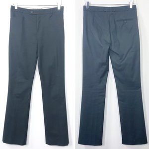 Joseph 6 Black Stretch Cotton Flare Trousers Pants